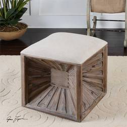 Uttermost Jia Wooden Burst Foot Stool 19"