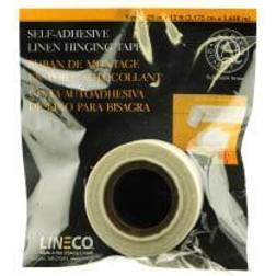 Lineco Self-Adhesive Linen Hinging Tape-White 1.25 X12