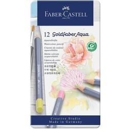 Faber-Castell Goldfaber Aqua Watercolor Pencil Tin Sets set of 12 pastel colors