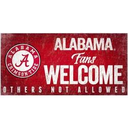 Fan Creations Alabama Crimson Tide Fans Welcome Sign Board