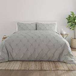 Home Collection Pinch Pleat 2-pack Duvet Cover Gray (238.76x187.96)