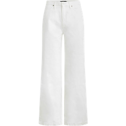 Hudson Jodie High Rise Wide Leg Jeans - White