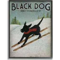 Stupell Industries Black Dog Ski Company Framed Art 24x30"