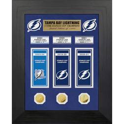 Highland Mint Tampa Bay Lightning 3-Time Stanley Cup Champions Deluxe Banner & Gold Coin