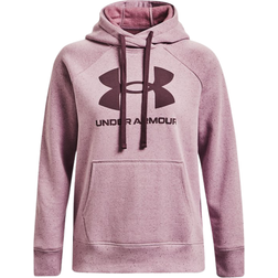 Under Armour Rival Fleece Logo Hoodie Women's - Mauve Pink/Ash Plum