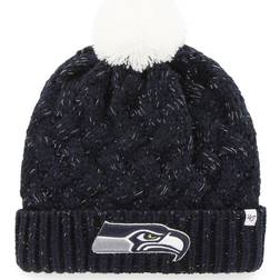 '47 Seattle Seahawks Fiona Logo Cuffed Knit Hat with Pom Women - College Navy