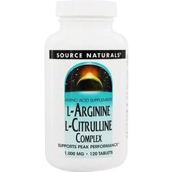 Source Naturals L-Arginine L-Citrulline Complex 1000mg 120