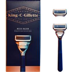 Gillette King C. Neck Razor + 2 Cartridges