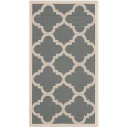 Safavieh Courtyard Quatrefoil Gray, Beige 96x132"