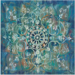 Trademark Fine Art Mandala in Blue I Sq Wall Decor 35x35"