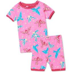 Hatley Organic Cotton Short Pajama Set - Floral Birds (S22FBK217O)