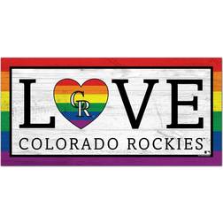 Fan Creations Colorado Rockies LGBTQ Love Sign Board