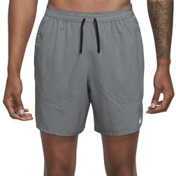 Nike Stride Men's Dri-Fit 7 Brief Lined Running Shorts - Smoke Grey/Black