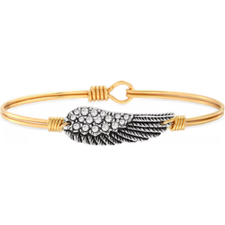 Luca + Danni Angel Wing Bangle Bracelet - Gold/Transparent