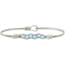 Luca + Danni March Starlight Birthstone Bangle Bracelet - Silver/Blue