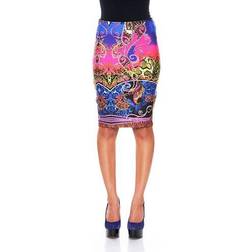 White Mark Women's Printed Pencil Skirt, Small