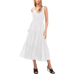 Vince Camuto Women's Tie-Shoulder Smocked Midi Dress