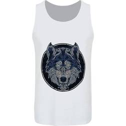 Unorthodox Collective Mens Graphic Wolf Vest Top (White)