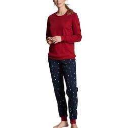 Calida Family and Friends Women Pyjama With Cuff Darkblue