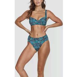 Panos Emporio Olympia Garden Print High Waist Bikini Bottoms, Vineyard