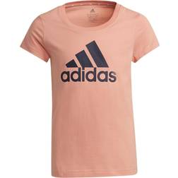 Adidas Girl's Essentials T-shirt - Ambient Blush/Legend Ink (GS4292)