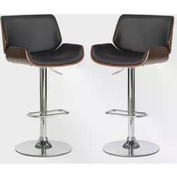 GlitzHome Mid-Century Modern Bar Stool 45.8" 2