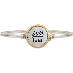 Luca + Danni Faith Over Fear Bangle Bracelet - Silver/Gold