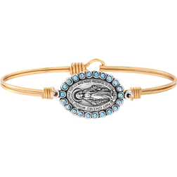 Luca + Danni Miraculous Bangle Bracelet - Gold/Silver/Aquamarine