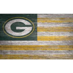Fan Creations Green Bay Packers Distressed Flag Sign Board