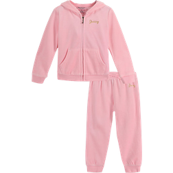 Juicy Couture Velour Zip Jogger Set 2-Piece - Pink