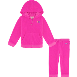 Juicy Couture Velour Zip Jogger Set 2-Piece - Fuchsia