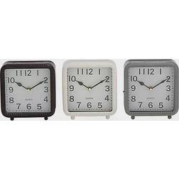 Ridge Road Décor Metal Square Traditional Clocks Set of 3 Table Clock