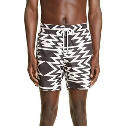 Moncler Geometric Print Swim Trunks