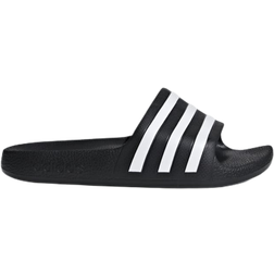 Adidas Kid's Adilette Aqua Slides - Core Black/Cloud White/Core Black