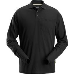 Snickers Workwear 2608 Long Sleeve Pique Polo Shirt (Black)