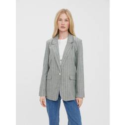 Vero Moda Women's long-sleeve blazer with lapels, Greenish-brown