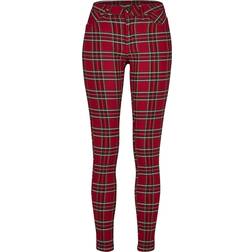 Urban Classics Ladies Skinny Tartan Pants Cloth Trousers