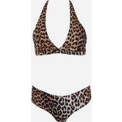 Ganni Leopard Print Bikini Bottom Leopard