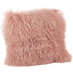 Saro Lifestyle Mongolian Lamb Fur Complete Decoration Pillows Pink (50.8x50.8)