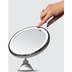 Maya Lighted Mirror White Silver