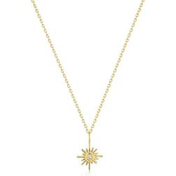 Ania Haie Sunburst Necklace - Gold/Diamond