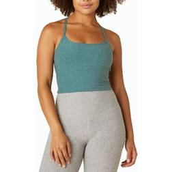 Beyond Yoga Spacedye Slim Racerback Cropped Tank Top - Rainforest Blue Heather