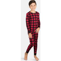 Toddler Unisex Leveret Solid Top & Striped Pants Pajama Set