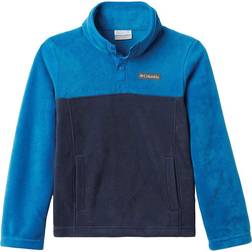 Columbia Boy's Steens Mountain Quarter Snap Fleece Pull-Over - Collegiate Navy/Bright Indigo