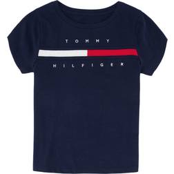 Tommy Hilfiger Girl's Pieced Flag T-shirt - Navy Blazer (TX000095-405)