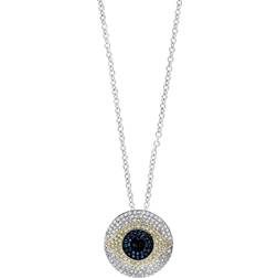 Effy Evil Eye Pendant Necklace - Silver/Gold/Diamonds