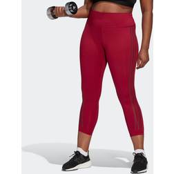 Adidas Women's Optime TrainIcons 3-Stripes 7/8 Tights (Plus Size)