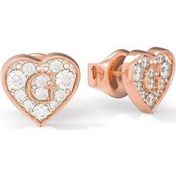 Guess G Shine Earrings - Rose Gold/Transparent