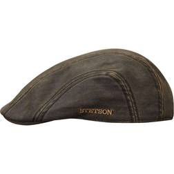 Stetson Madison Old Cotton Flat Cap - Brown