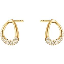 Georg Jensen Offspring Earrings - Gold/Diamonds